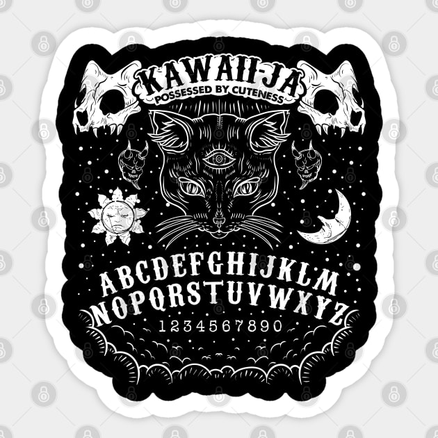 Kawah-Ja Cat Board Halloween Humorous Gift Sticker by creative